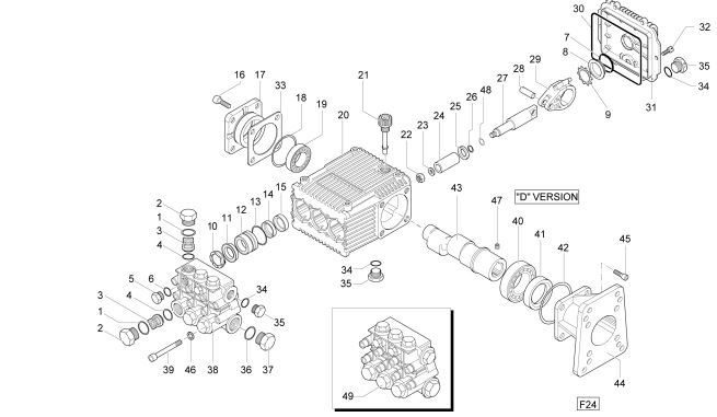 Excell 3204CWH pump parts